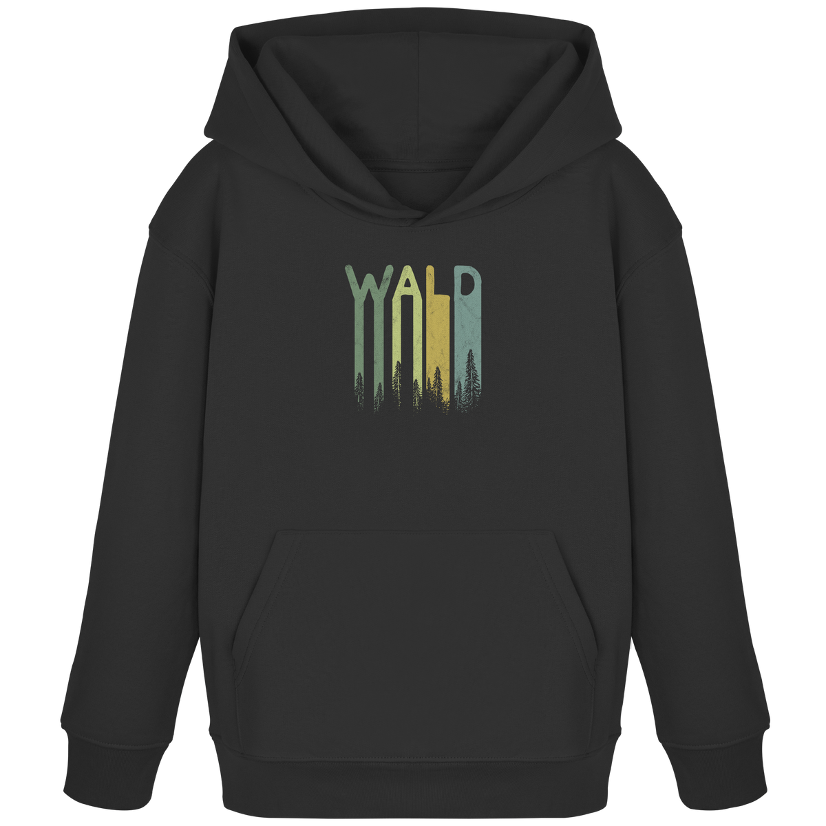 Wald Retro Forst Schriftzug - Kids Organic Hoodie