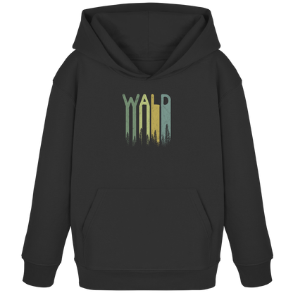 Wald Retro Forst Schriftzug - Kids Organic Hoodie