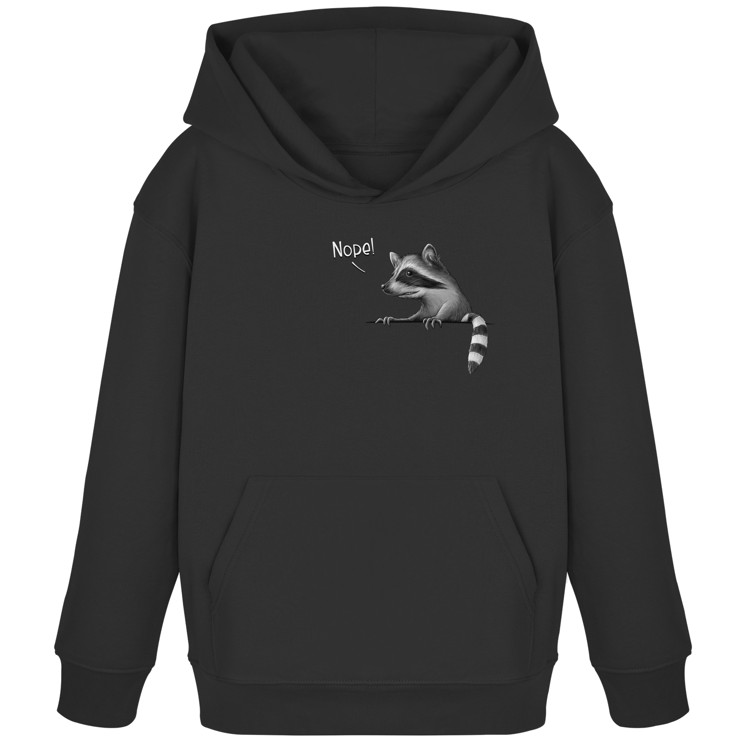 Nope! Frecher verwegener Waschbär - Kids Organic Hoodie