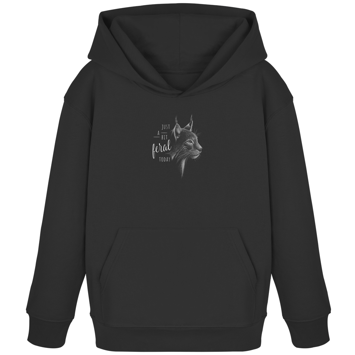 Just A Bit Feral Today! Wildkatze - Kids Organic Hoodie