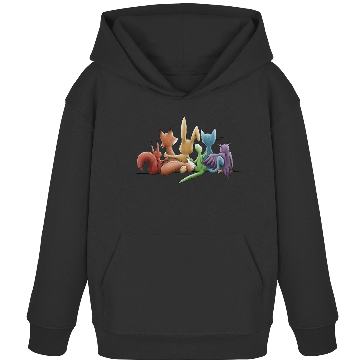 Regenbogen Tiere für Freundschaft, Toleranz und Vielfalt - Kids Organic Hoodie