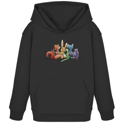 Regenbogen Tiere für Freundschaft, Toleranz und Vielfalt - Kids Organic Hoodie