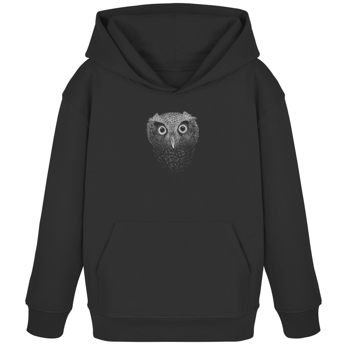 Eule Kritzelkunst Illustration - Kids Organic Hoodie