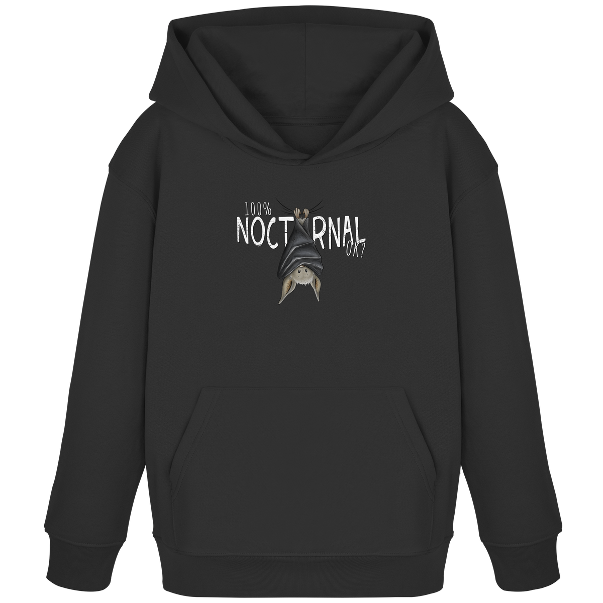 100% nachtaktive Fledermaus - Kids Organic Hoodie