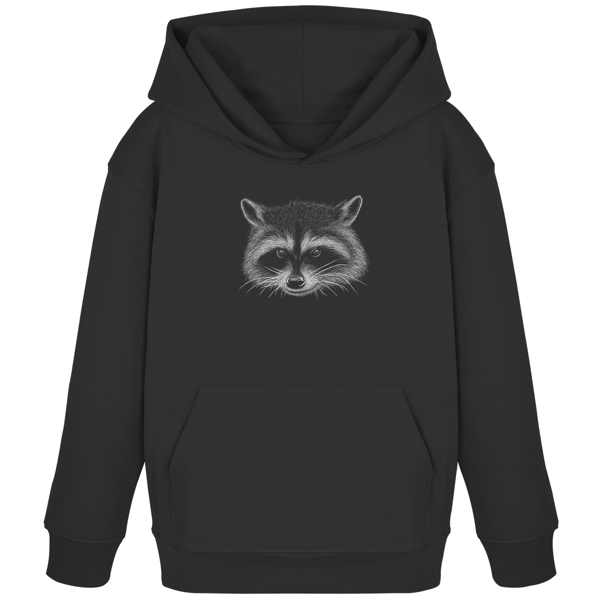 Waschbär Illustration Kritzelkunst - Kids Organic Hoodie