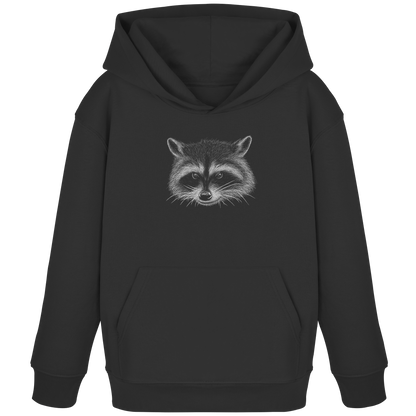 Waschbär Illustration Kritzelkunst - Kids Organic Hoodie