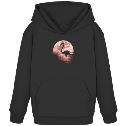Rosa Vollmond Flamingo - Kids Organic Hoodie