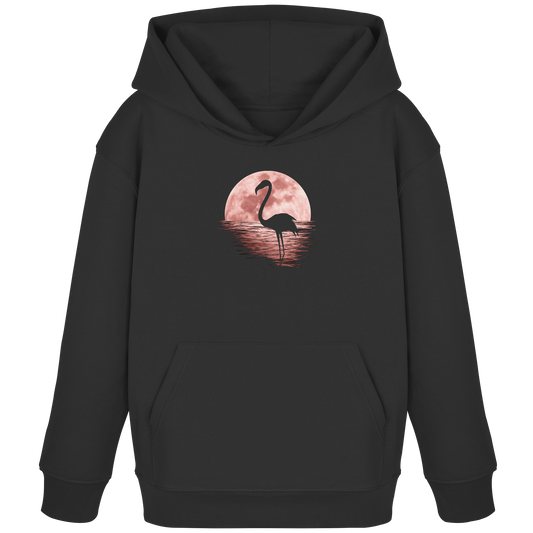 Rosa Vollmond Flamingo - Kids Organic Hoodie