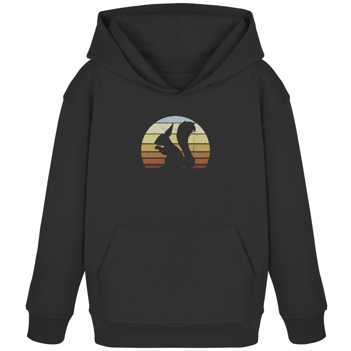 Retro Eichhörnchen Silhouette - Kids Organic Hoodie