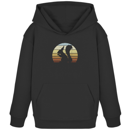 Retro Eichhörnchen Silhouette - Kids Organic Hoodie