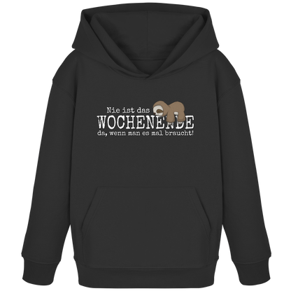 Kawaii Faultier Wochenende - Kids Organic Hoodie