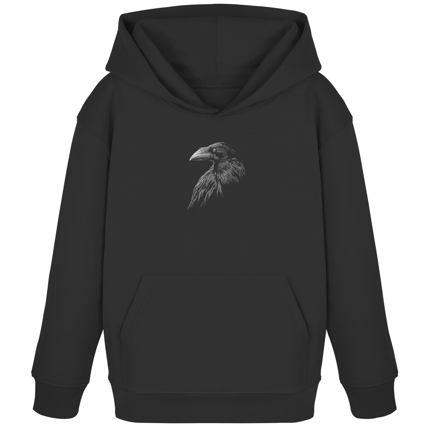 Kritzelkunst Rabe Krähe - Kids Organic Hoodie