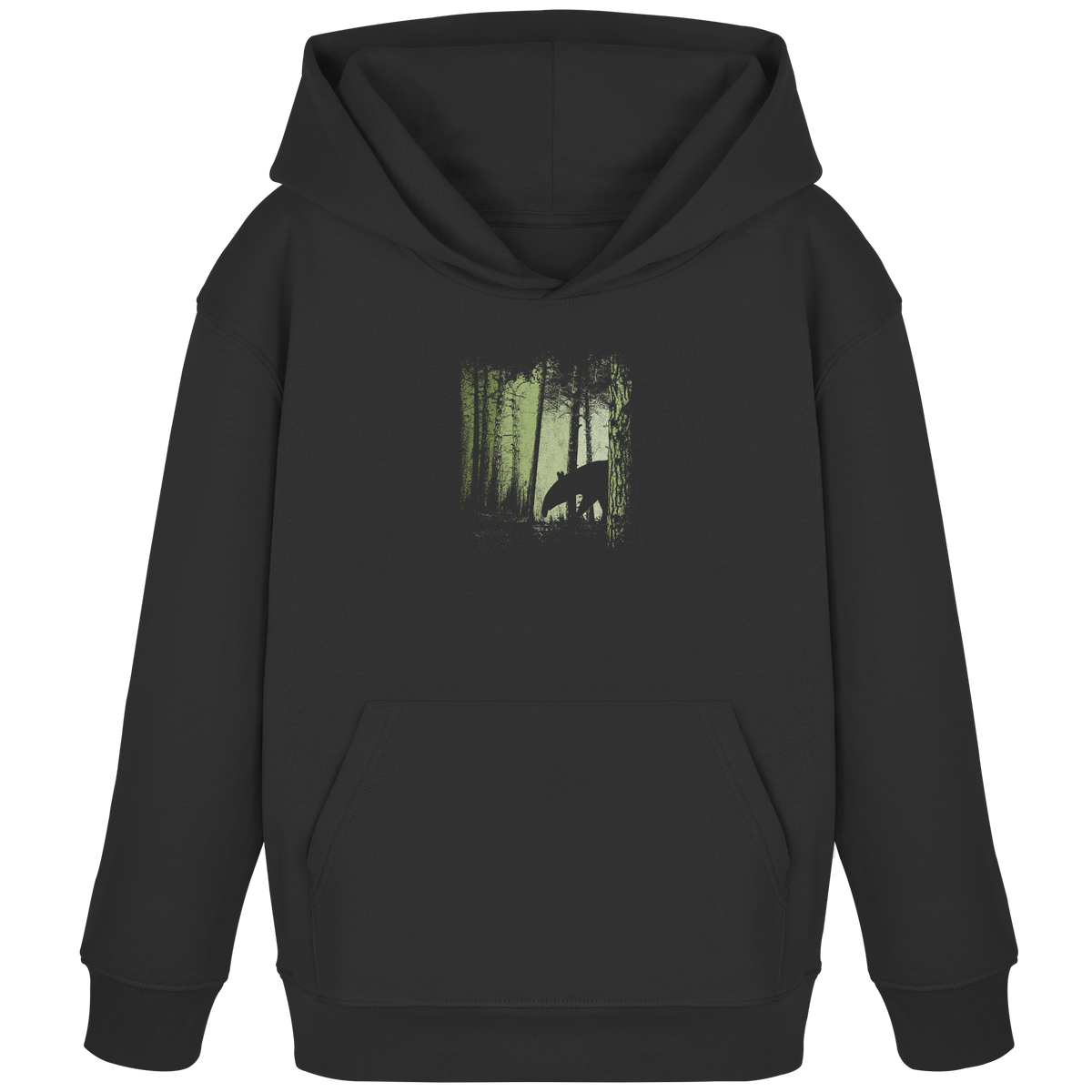Lässiger Tapir im Zwielicht Wald - Kids Organic Hoodie