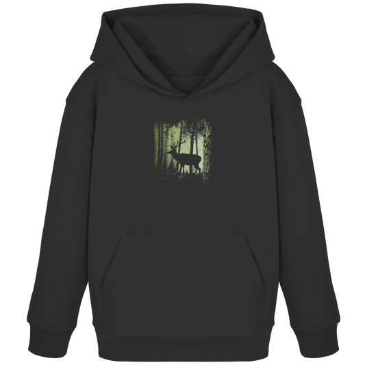 Hirsch im Zwielicht Wald - Kids Organic Hoodie