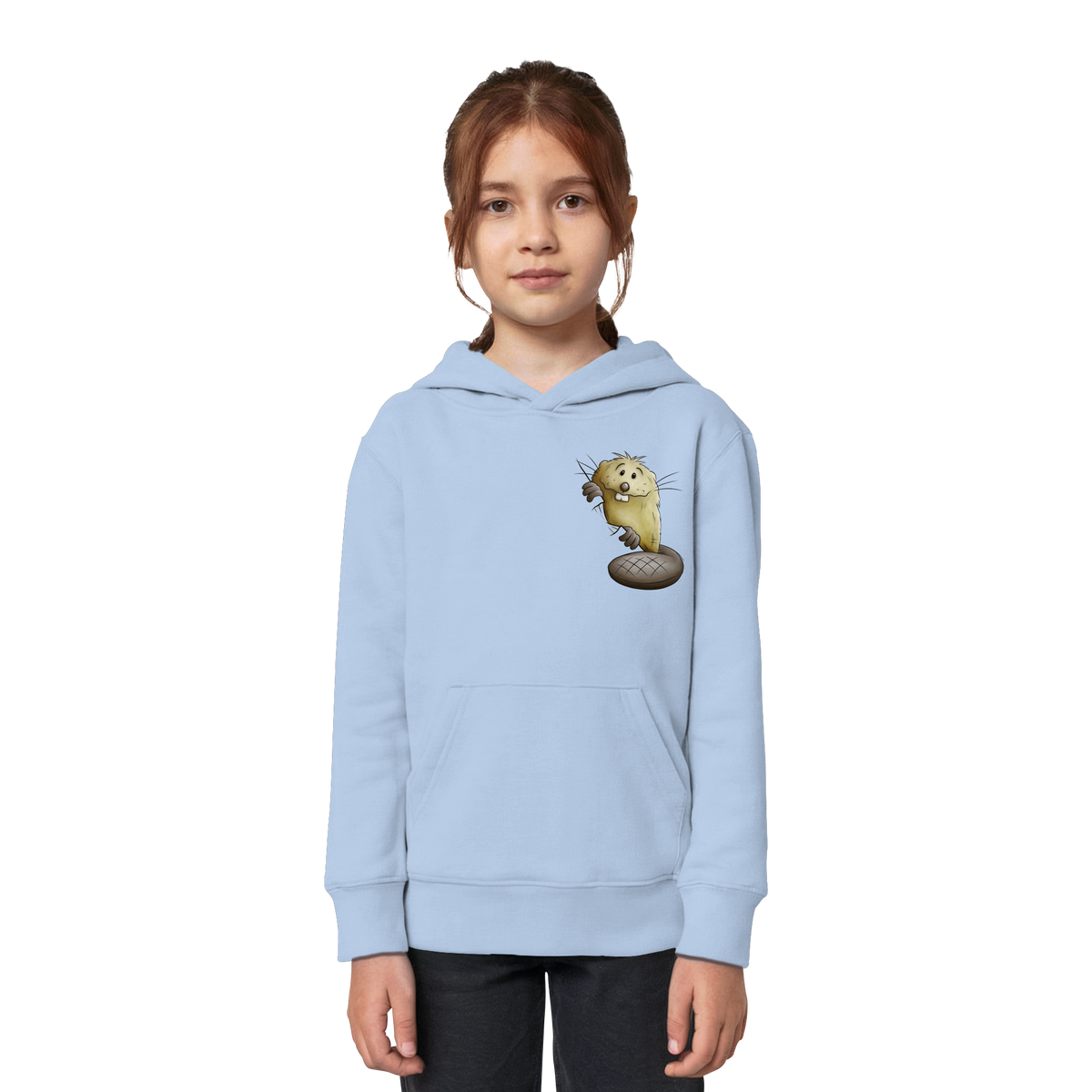 Lustiger frecher Biber - Kids Organic Hoodie
