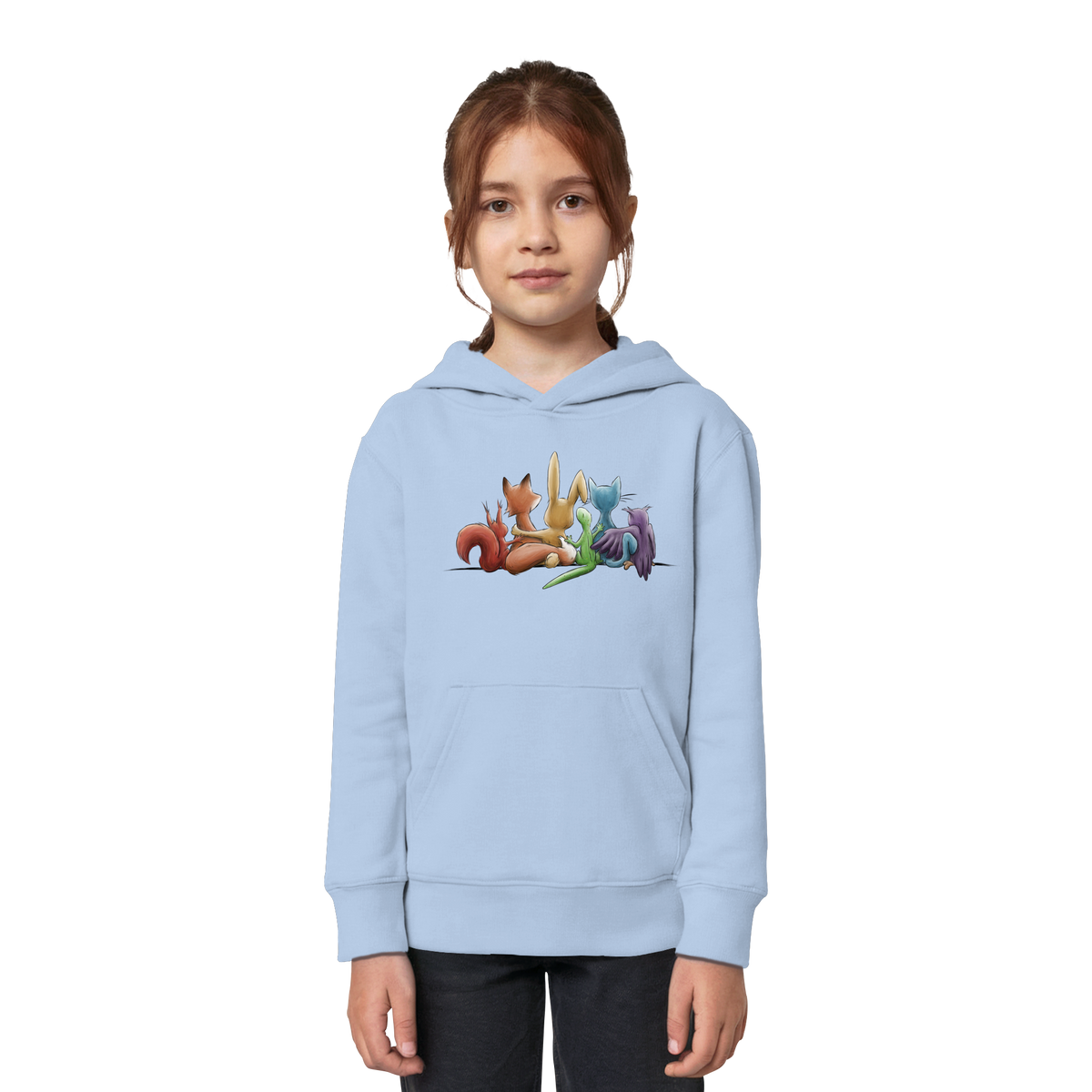 Regenbogen Tiere für Freundschaft, Toleranz und Vielfalt - Kids Organic Hoodie