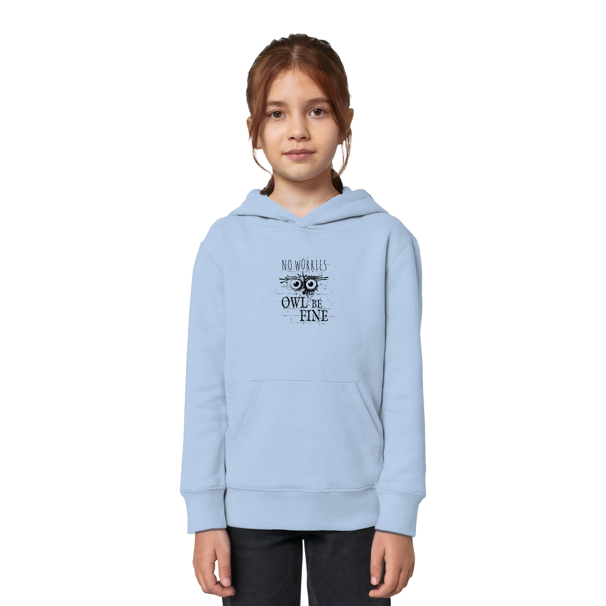 Owl Be Fine Street Art Eule - Kids Organic Hoodie