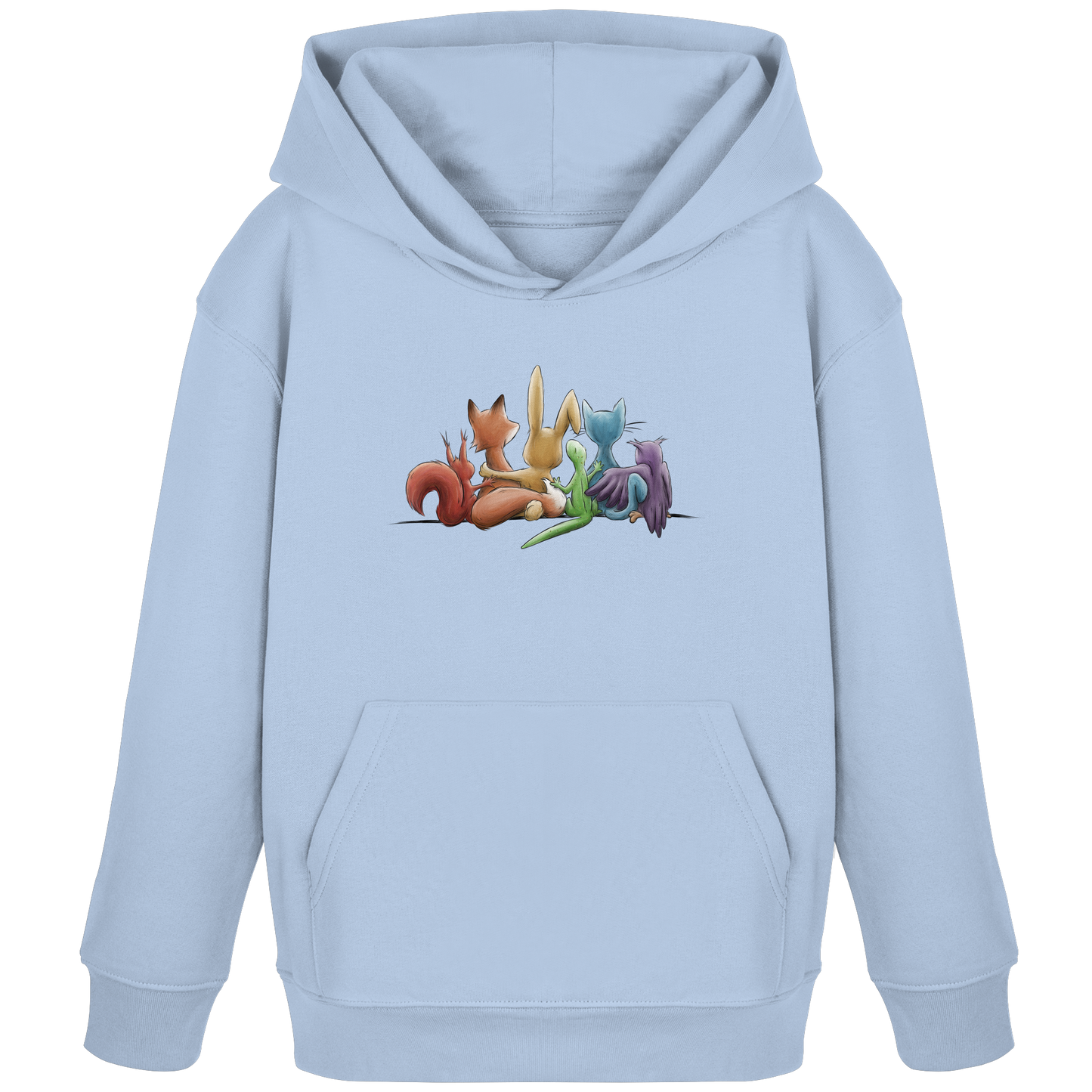 Regenbogen Tiere für Freundschaft, Toleranz und Vielfalt - Kids Organic Hoodie