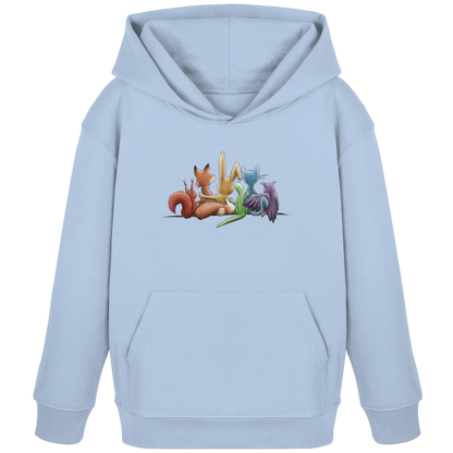 Regenbogen Tiere für Freundschaft, Toleranz und Vielfalt - Kids Organic Hoodie