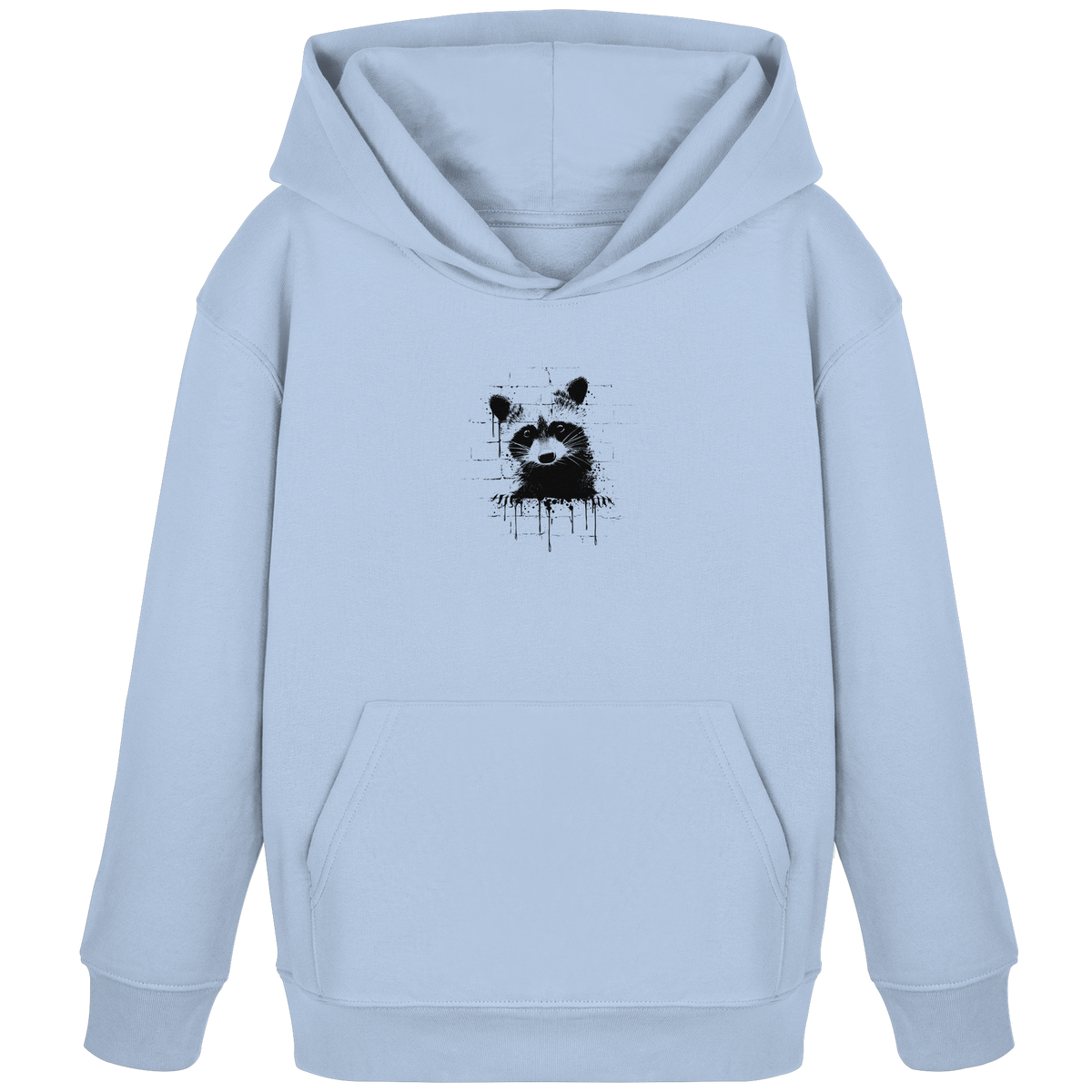 Funky Street Art Waschbär - Kids Organic Hoodie