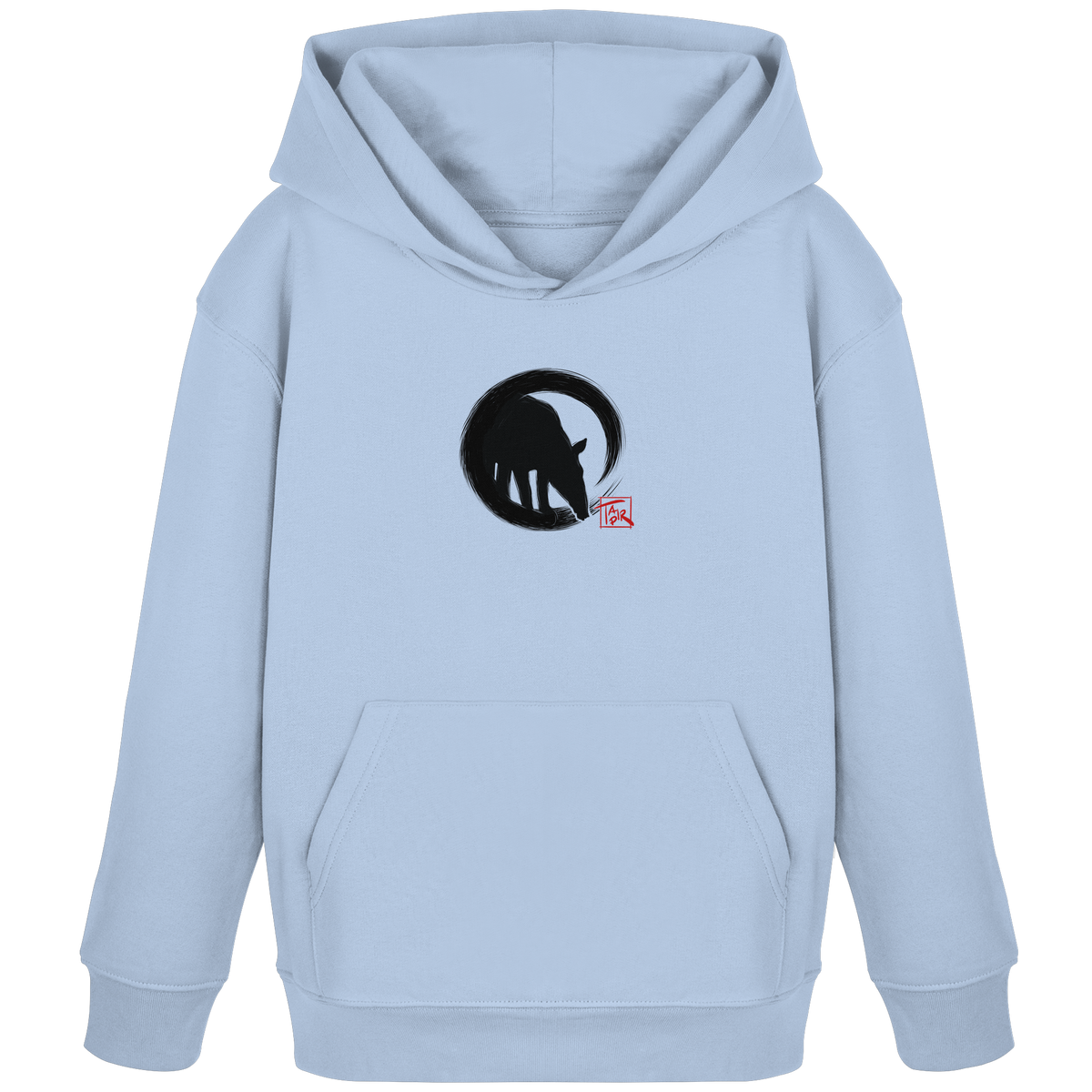 Zen Tapir im japanischen Enso Kreis - Kids Organic Hoodie