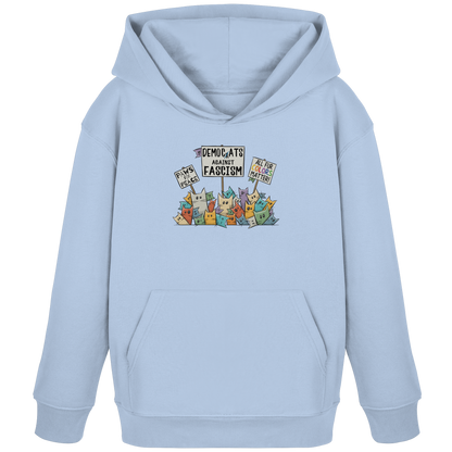 Demo-Katzen gegen Faschismus und für Vielfalt - Kids Organic Hoodie