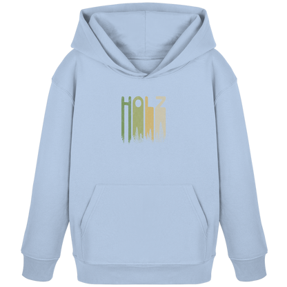 Holz Retro Wald Schriftzug - Kids Organic Hoodie