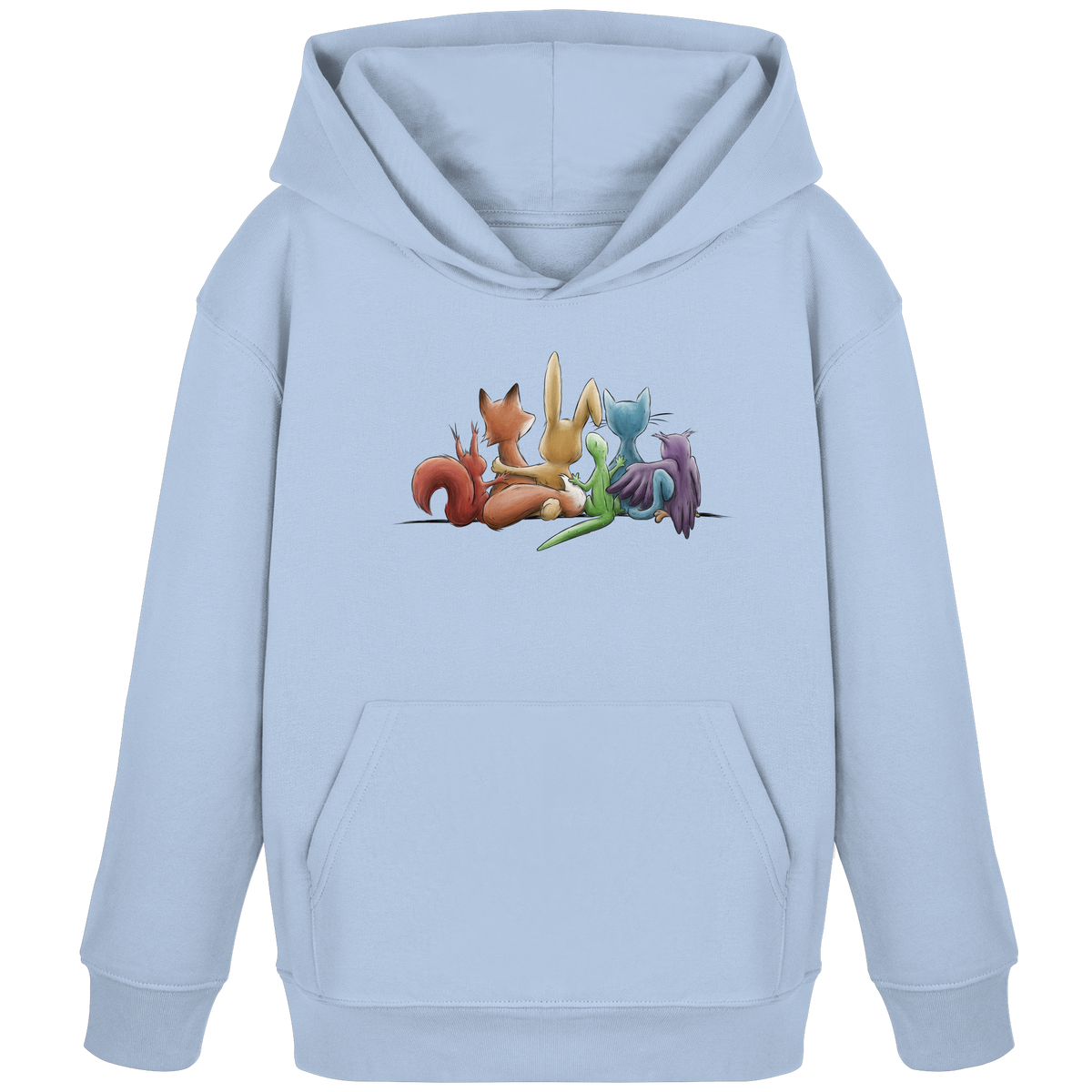 Regenbogen Tiere für Freundschaft, Toleranz und Vielfalt - Kids Organic Hoodie