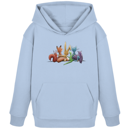 Regenbogen Tiere für Freundschaft, Toleranz und Vielfalt - Kids Organic Hoodie