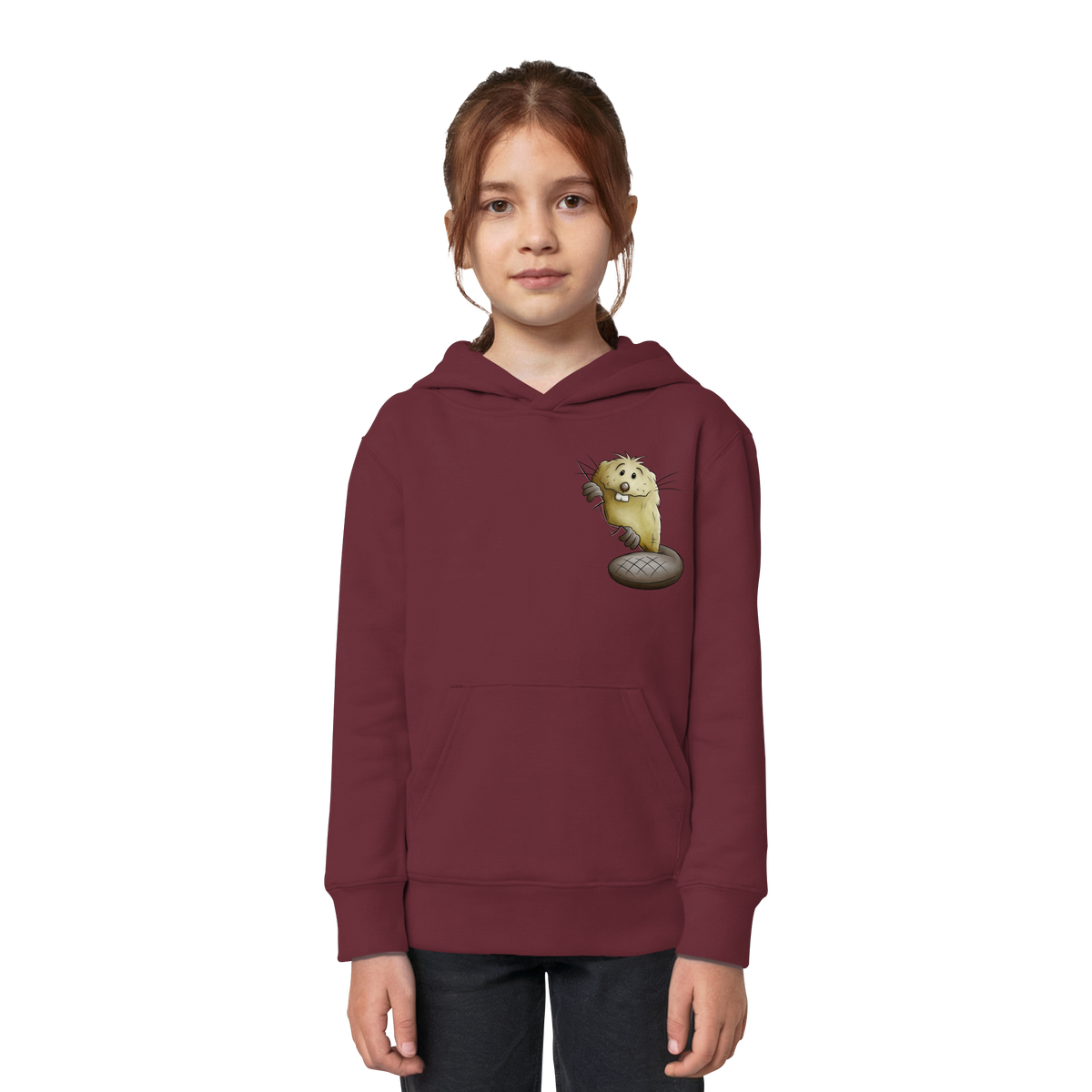 Lustiger frecher Biber - Kids Organic Hoodie