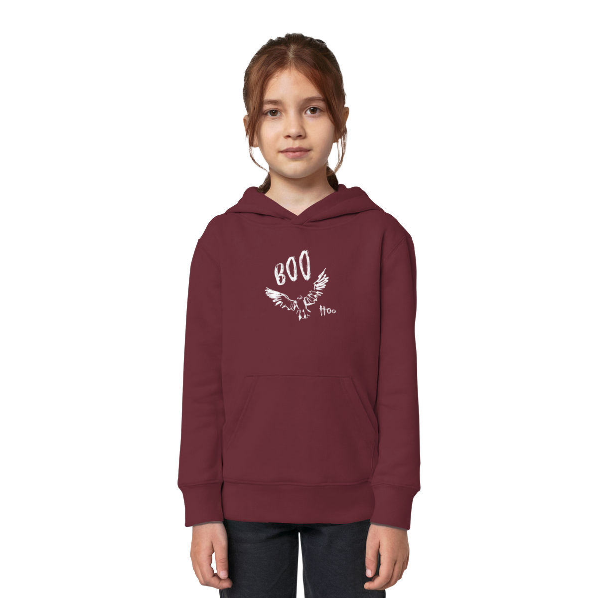 Boo Hoo! Fliegende Eule  - Kids Organic Hoodie