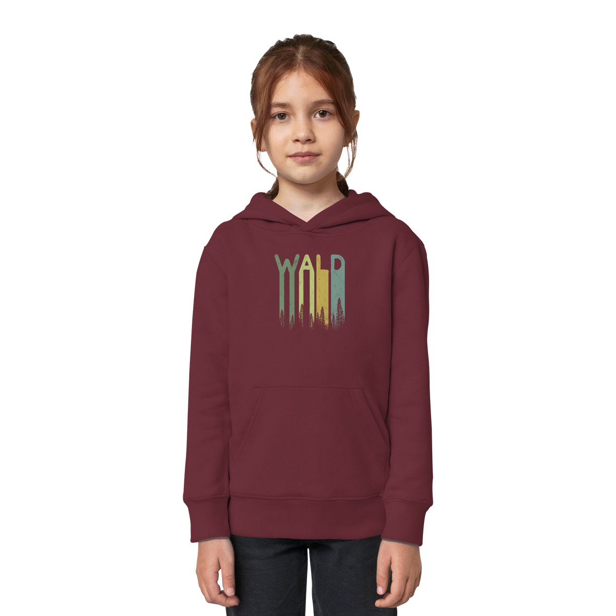 Wald Retro Forst Schriftzug - Kids Organic Hoodie