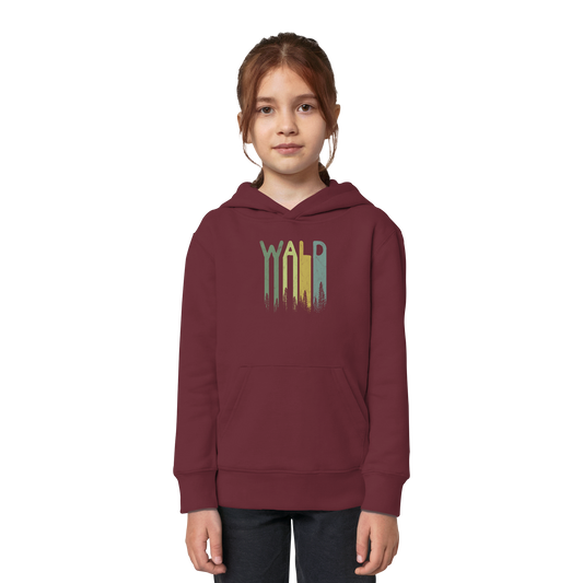 Wald Retro Forst Schriftzug - Kids Organic Hoodie