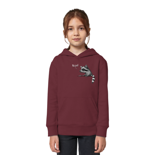 Nope! Frecher verwegener Waschbär - Kids Organic Hoodie