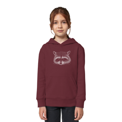 Waschbär Illustration Kritzelkunst - Kids Organic Hoodie