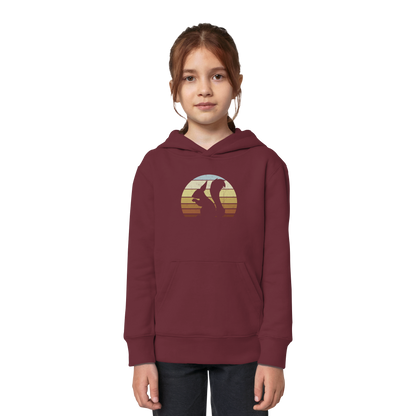 Retro Eichhörnchen Silhouette - Kids Organic Hoodie