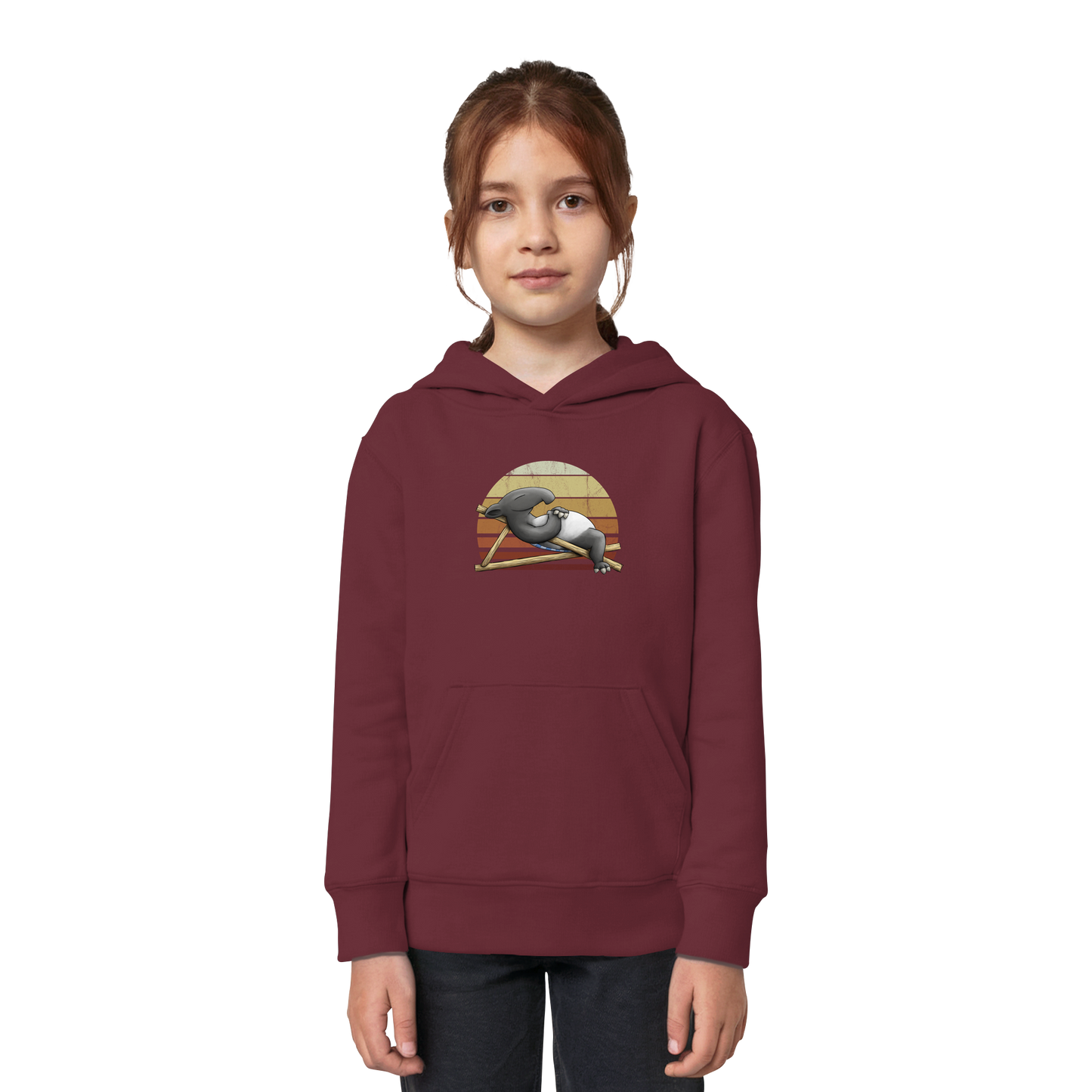 Lässiger Retro Sundown Tapir - Kids Organic Hoodie