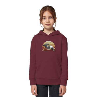 Lässiger Retro Sundown Tapir - Kids Organic Hoodie