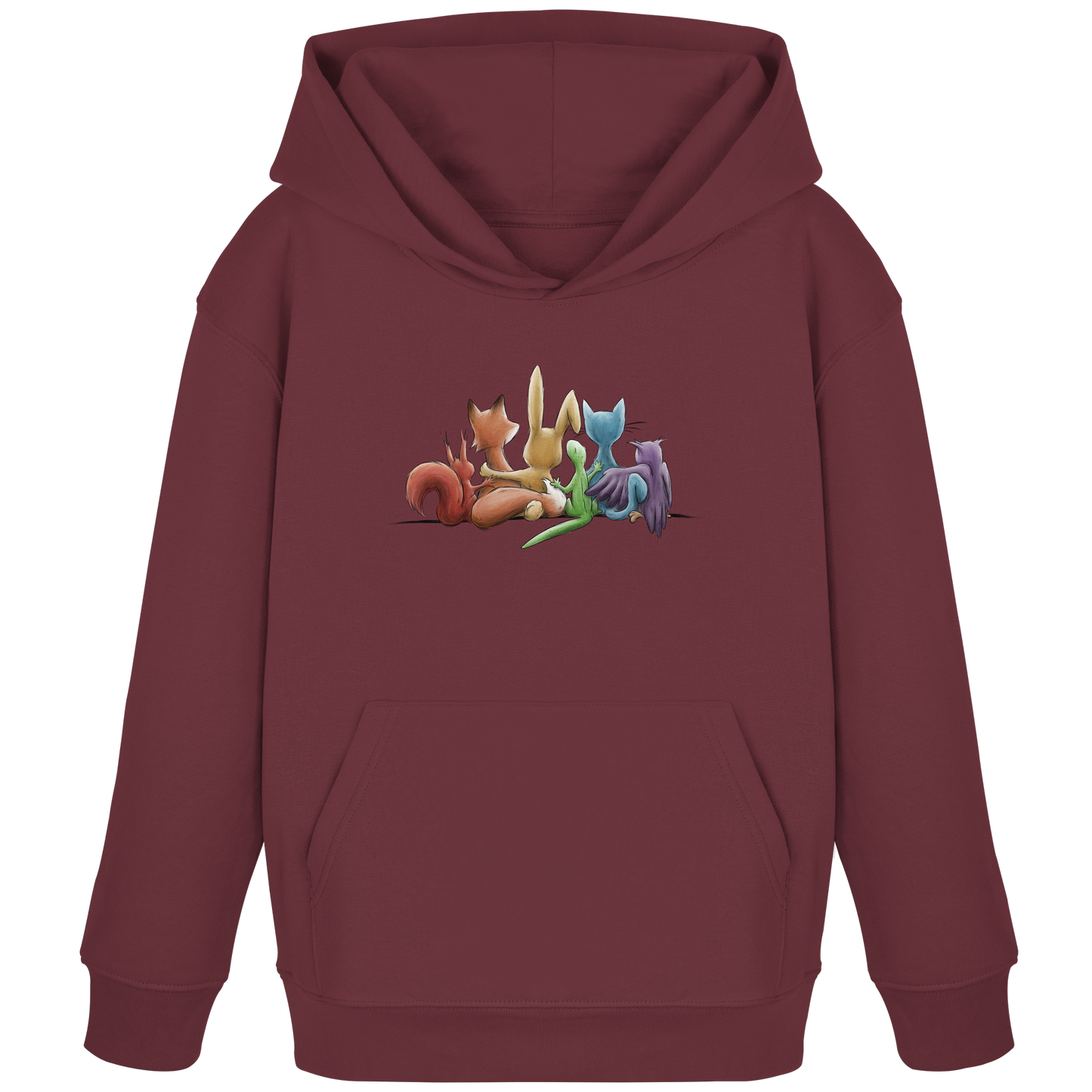 Regenbogen Tiere für Freundschaft, Toleranz und Vielfalt - Kids Organic Hoodie