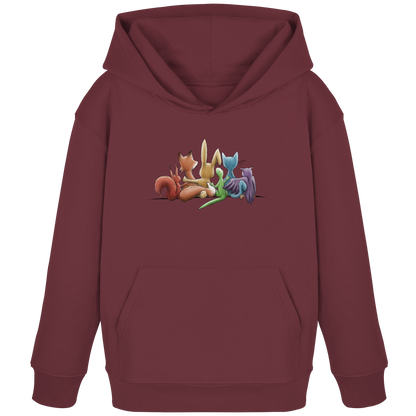 Regenbogen Tiere für Freundschaft, Toleranz und Vielfalt - Kids Organic Hoodie