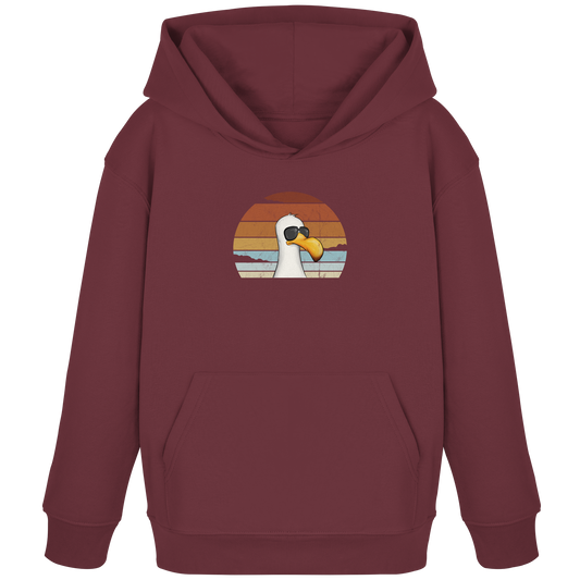 Cool lässige Retro Möwe - Kids Organic Hoodie