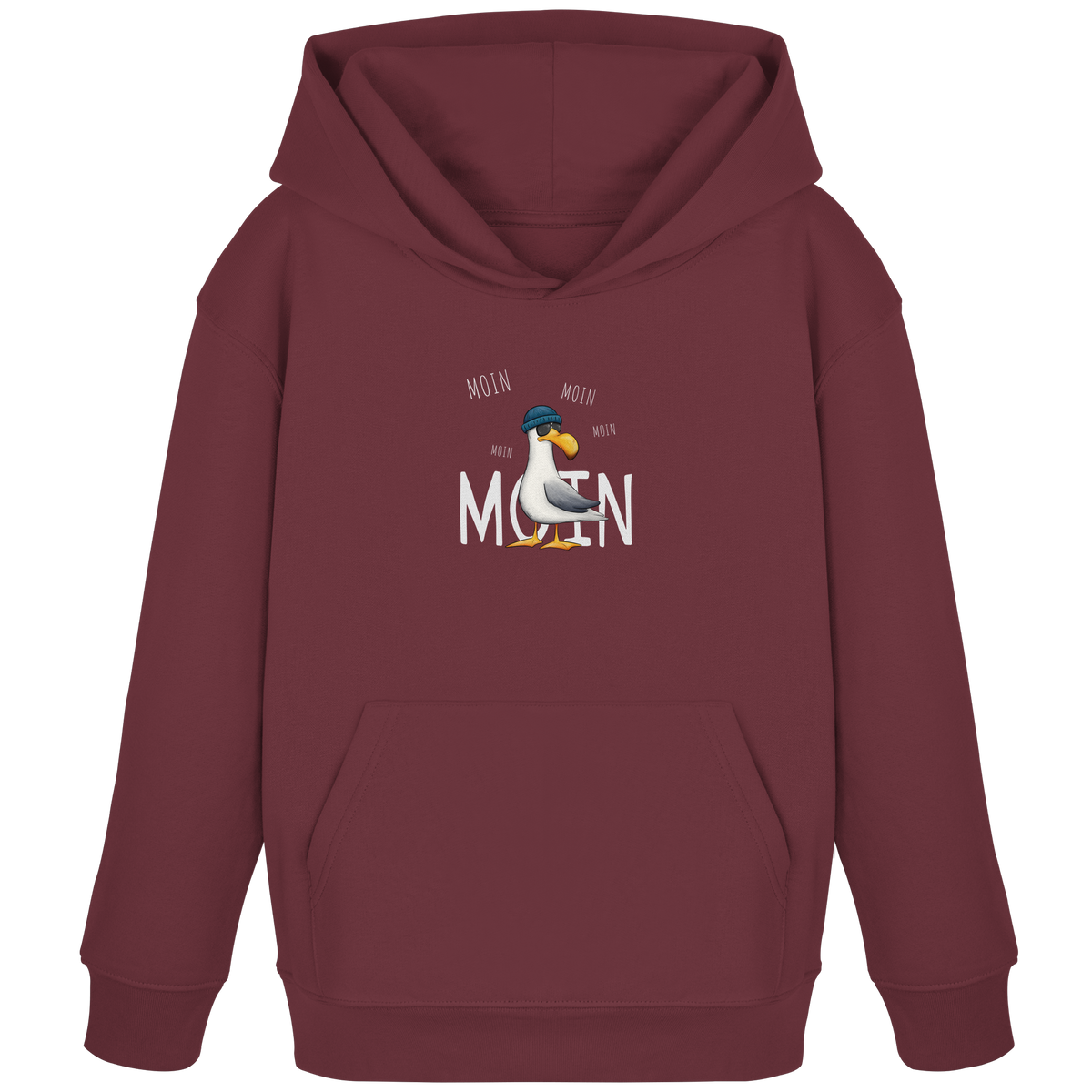 Moin Moin Lässige Hipster Möwe  - Kids Organic Hoodie