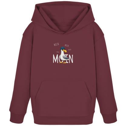 Moin Moin Lässige Hipster Möwe  - Kids Organic Hoodie