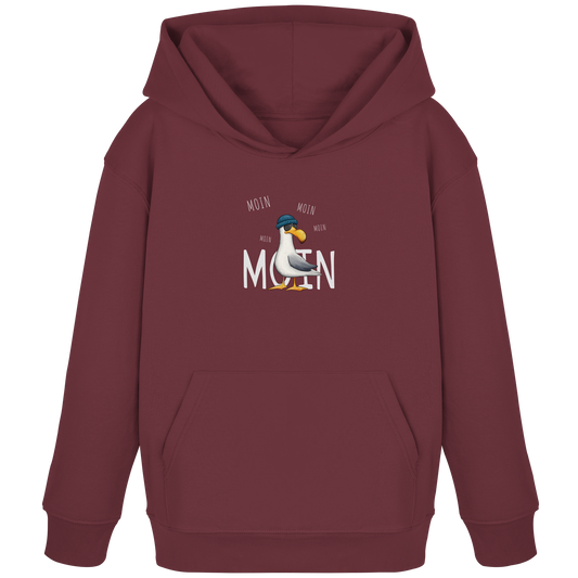 Moin Moin Lässige Hipster Möwe  - Kids Organic Hoodie