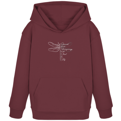 Breite die Flügel aus und flieg los | Libelle - Kids Organic Hoodie
