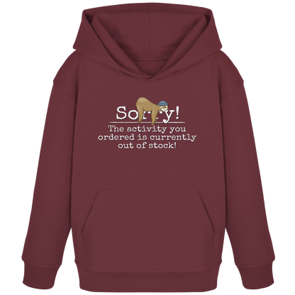 No-Activity Faultier - Kids Organic Hoodie