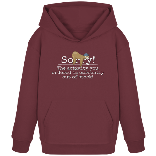 No-Activity Faultier - Kids Organic Hoodie