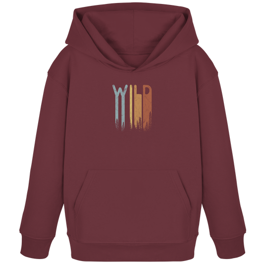 Wild Retro Schriftzug - Kids Organic Hoodie