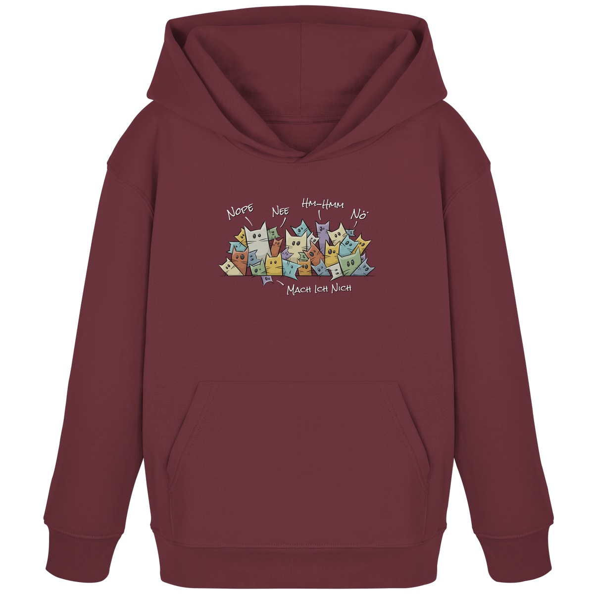 Nope, Nee, Nö Katzen - Kids Organic Hoodie