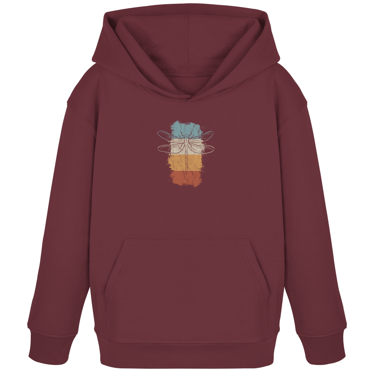 Retro Kunst Libelle | Vintage Dragonfly - Kids Organic Hoodie